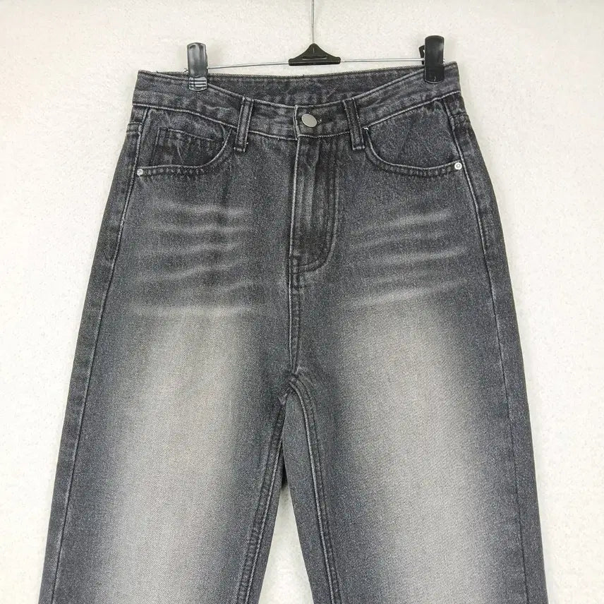 [BUNJANG] Women's Black Wash Bootcut Denim Jeans (Size S) / 여성 흑청 워싱 부츠컷 데님 팬츠 청바지(S)