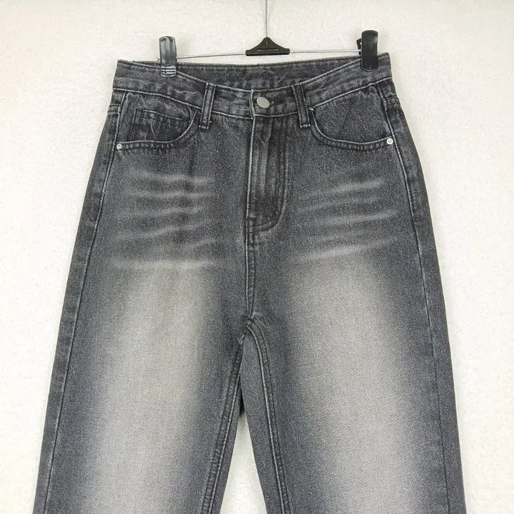 [BUNJANG] Women's Black Wash Bootcut Denim Jeans (Size S) / 여성 흑청 워싱 부츠컷 데님 팬츠 청바지(S)