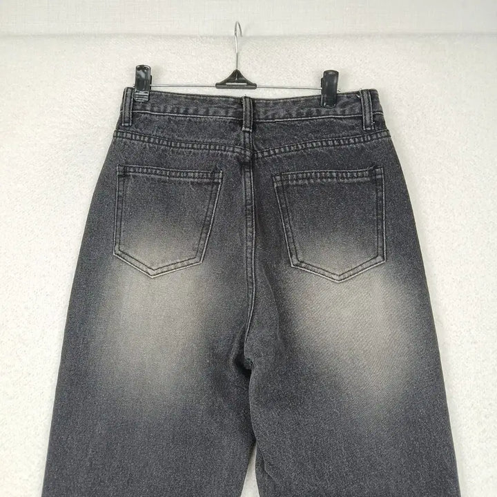 [BUNJANG] Women's Black Wash Bootcut Denim Jeans (Size S) / 여성 흑청 워싱 부츠컷 데님 팬츠 청바지(S)