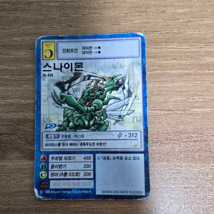 [BUNJANG] Bandai Snimon Card ST-459 / 디지몬 스나이몬 카드 St-459