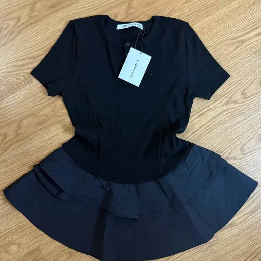 [BUNJANG] TheOyu Layered Black Mini Dress / 더오유 레이어드 블랙 미니 원피스