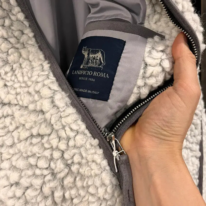 [BUNJANG] Insilence ROMA Wool Shearling Jacket - White / [택포](L) 인사일런스 ROMA 울 시어링 자켓 화이트