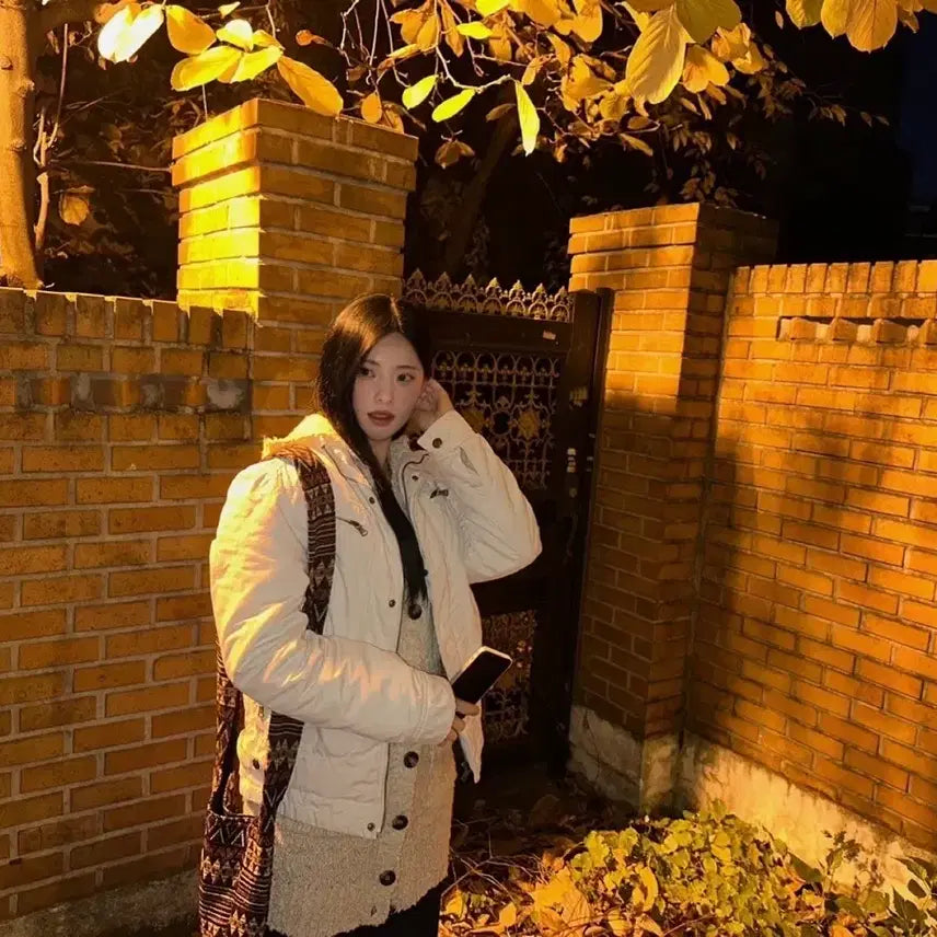 [BUNJANG] Vintage Ivory Hooded Knit Cardigan / 빈티지 아이보리 후드 니트 가디건