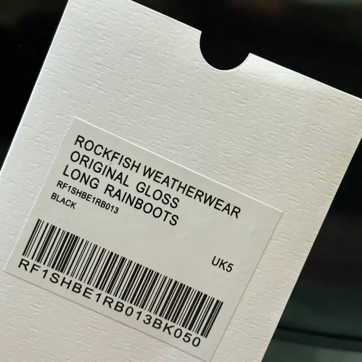 [BUNJANG] Rockfish Weatherwear Original Gloss Rain Boots (Black, UK 5) / (미개봉) 락피쉬웨더웨어 오리지널 글로스 레인부츠 롱 (블랙, UK 5
