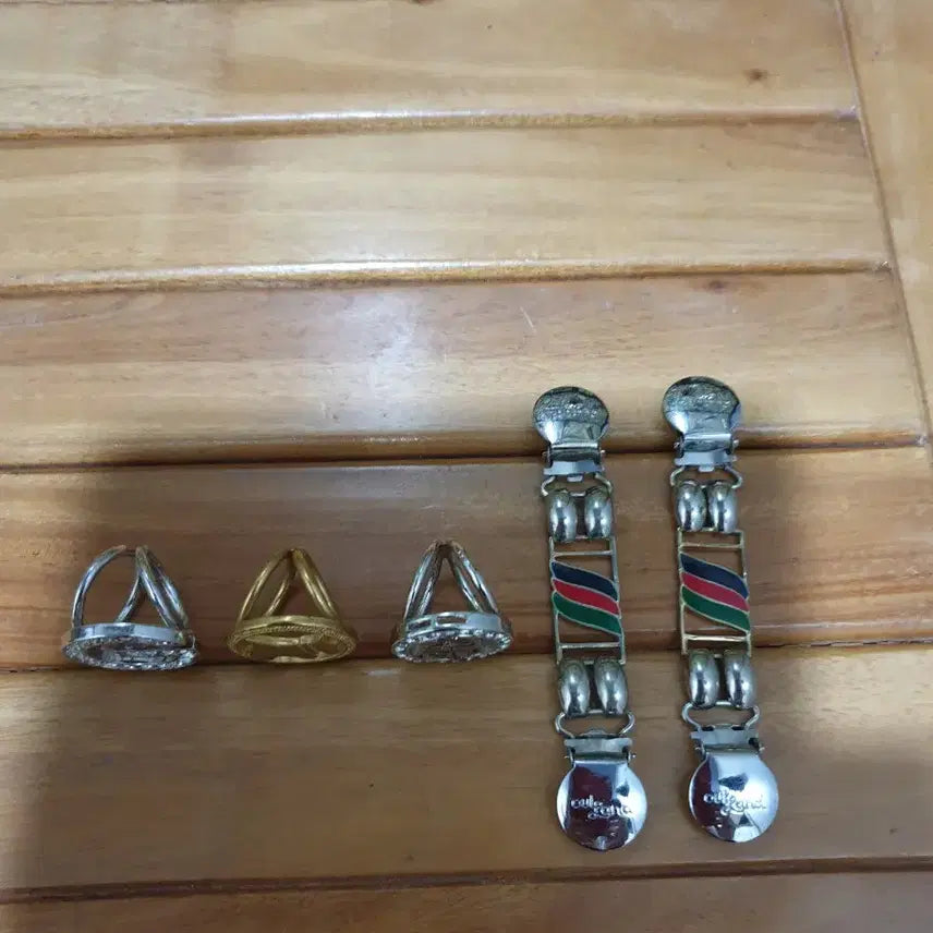 [BUNJANG] Scarf Ring Set / 스카프 고정고리 스카프링 총3개/옷고정집게세트1개 총4개