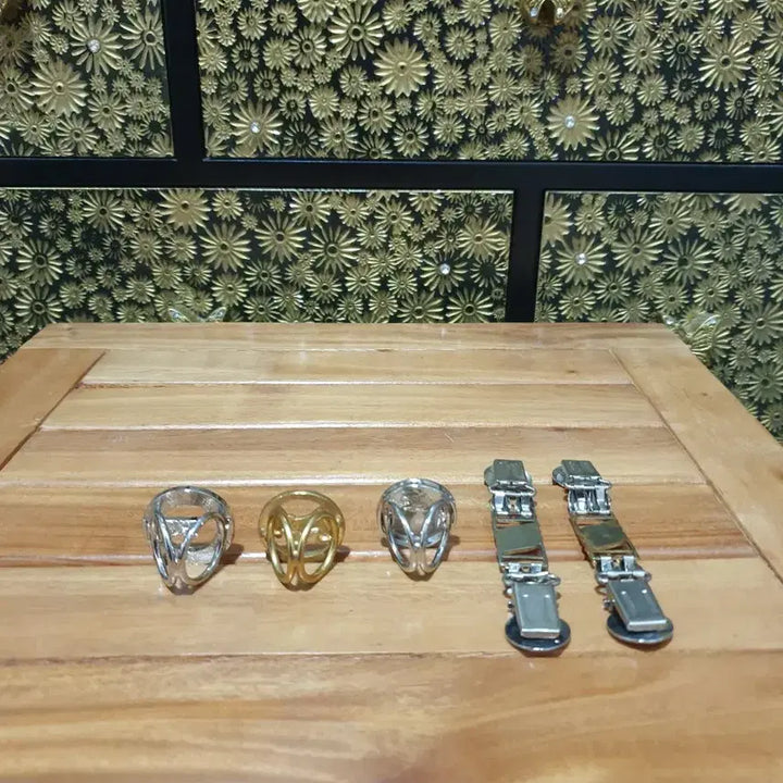 [BUNJANG] Scarf Ring Set / 스카프 고정고리 스카프링 총3개/옷고정집게세트1개 총4개