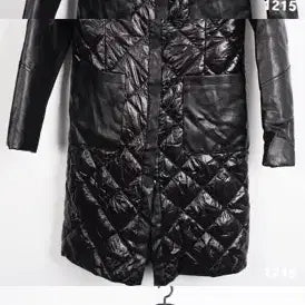 [BUNJANG] CLASSICE Quilted Glossy Long Jacket BK / A-14 CLASSICE 여성 퀼팅 유광 롱자켓BK 빈티지킹