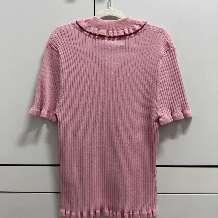 [SOLD OUT] 새상품 에잇세컨즈 핑크 프릴 반팔 니트