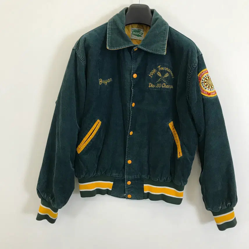 [BUNJANG] 90s Maple Athletics USA Corduroy Varsity Jacket / 90s maple athletics USA 체인스티지 바시티 자켓 [L]