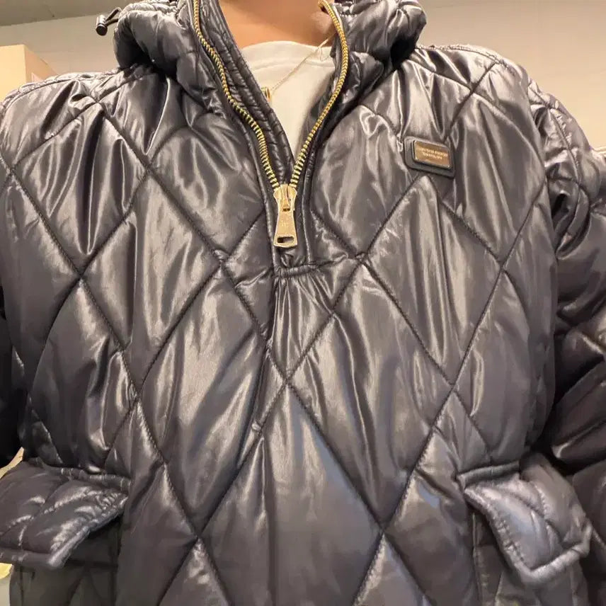 [BUNJANG] Gold Quilted Padded Jacket / 금장퀄팅패딩