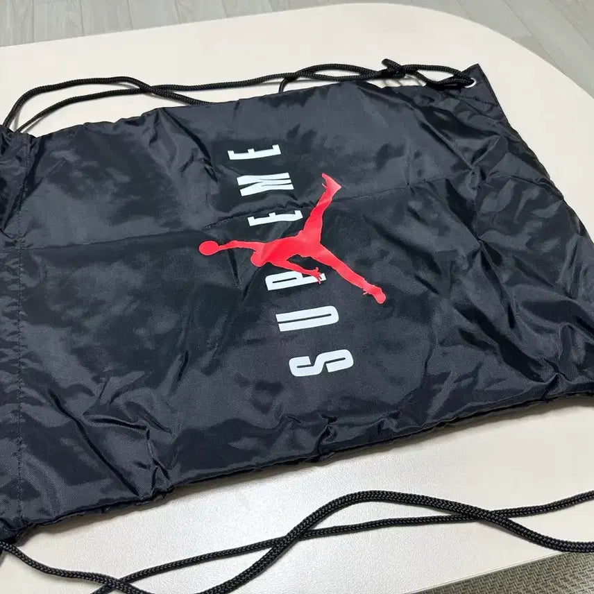 [BUNJANG] Supreme Jordan Drawstring Bag Black / 슈프림_조던 드로우 스트링 가방 블랙