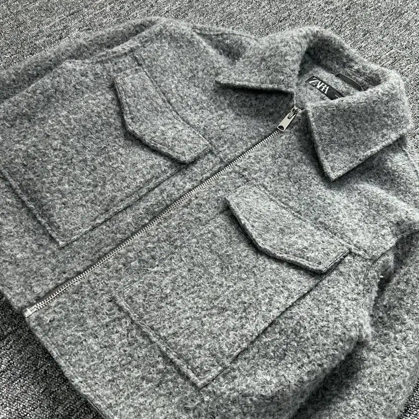 [BUNJANG] ZARA Boucle Bomber Jacket / 자라 부클레 봄버자켓