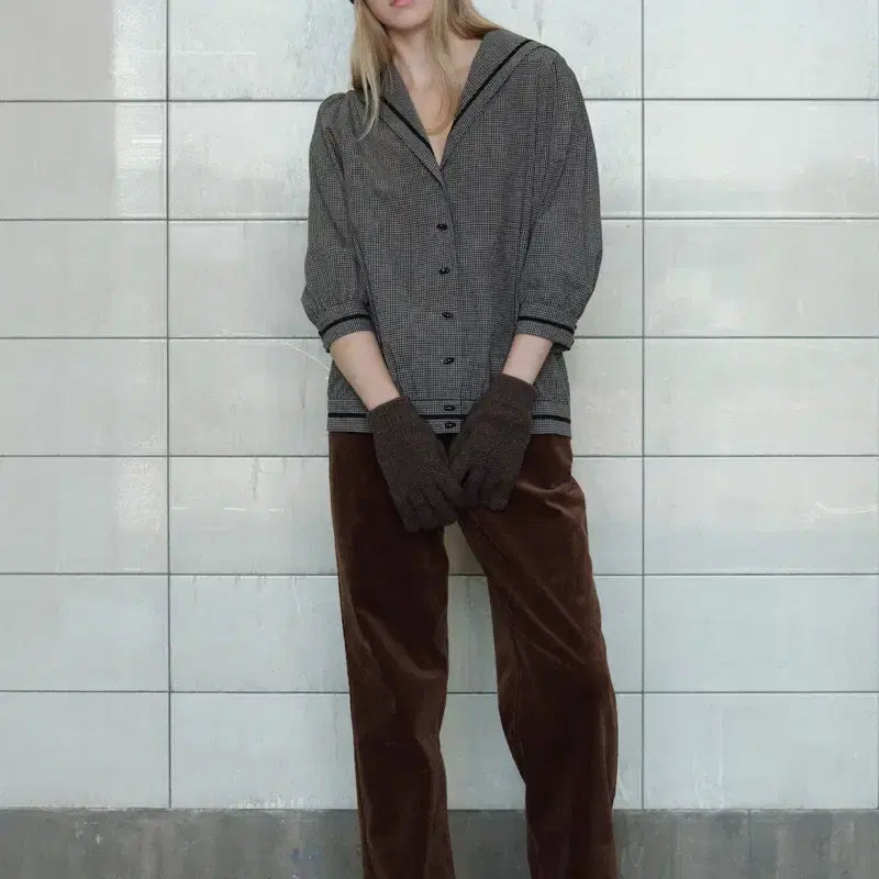 [BUNJANG] VIa Plein Sailor Blouse / 비아플레인 세일러블라우스