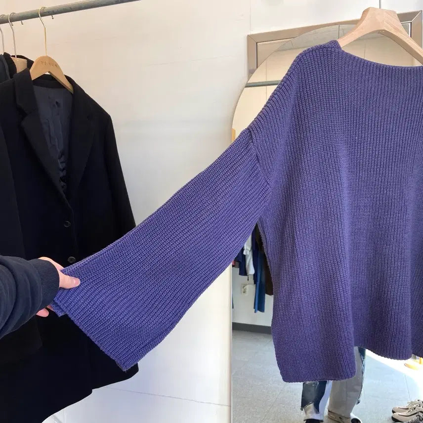 [BUNJANG] Loose Fit Knit / 프리사이즈 루즈핏 니트 Size Free Loose Fit Knit