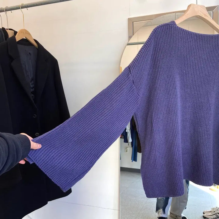 [BUNJANG] Loose Fit Knit / 프리사이즈 루즈핏 니트 Size Free Loose Fit Knit