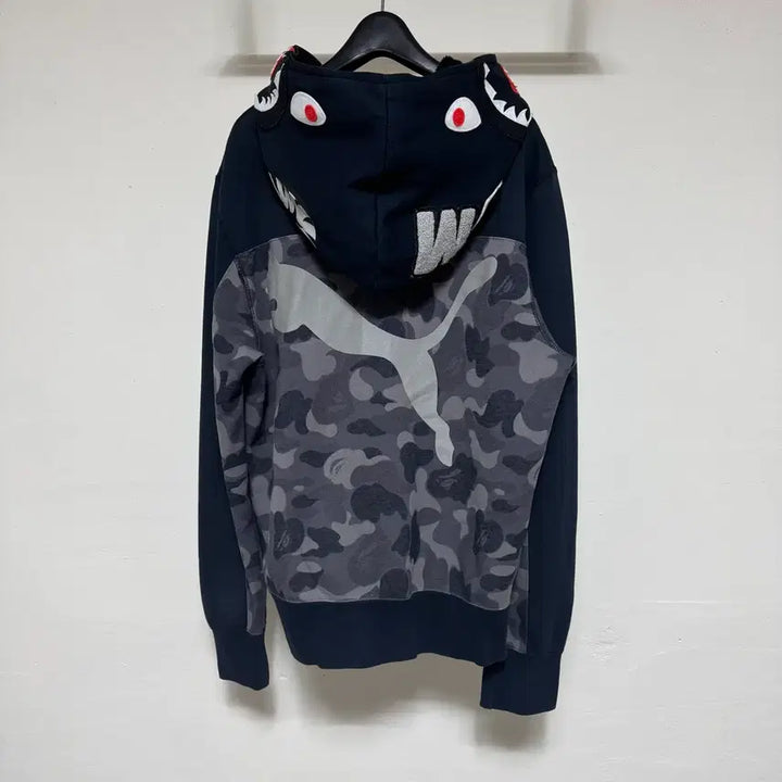 [BUNJANG] Puma x BAPE Shark Hoodie Zip-up (Black) M / 푸마 x 베이프 샤크 후드집업 흑계 M