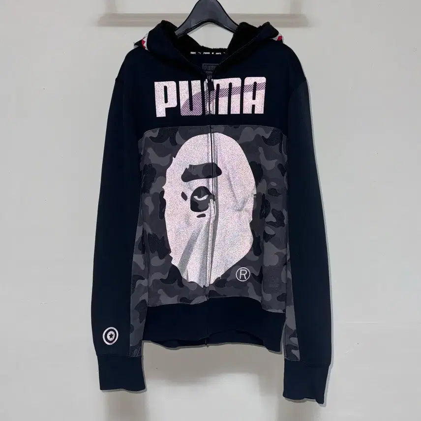 [BUNJANG] Puma x BAPE Shark Hoodie Zip-up (Black) M / 푸마 x 베이프 샤크 후드집업 흑계 M