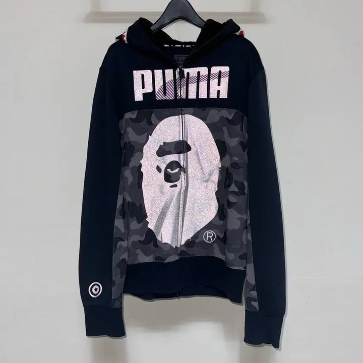 [BUNJANG] Puma x BAPE Shark Hoodie Zip-up (Black) M / 푸마 x 베이프 샤크 후드집업 흑계 M