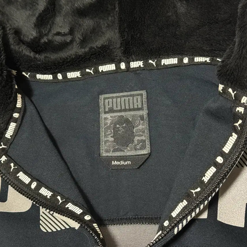 [BUNJANG] Puma x BAPE Shark Hoodie Zip-up (Black) M / 푸마 x 베이프 샤크 후드집업 흑계 M