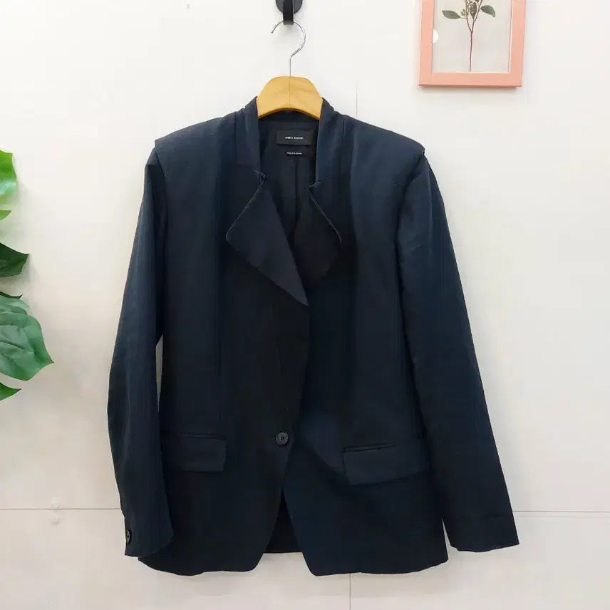 [BUNJANG] Isabel Marant Deep Navy Linen Blend Jacket / [정품] 이자벨마랑 딥네이비 린넨 블렌딩자켓 55