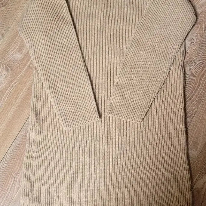 [BUNJANG] Free Beige Long Knit Dress / (새상품)롱니트원피스 free 베이지