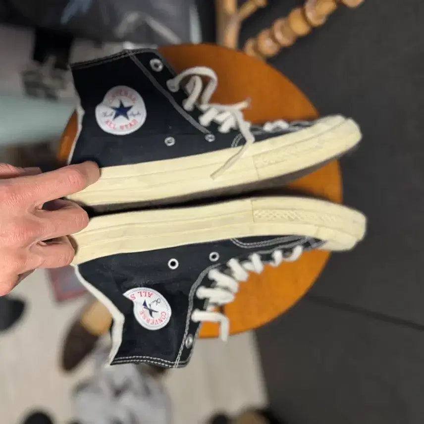 [BUNJANG] Comme des Garcons Converse Chuck Taylor High Top Sneakers / 꼼데가르송 컨버스 하이 척테일러