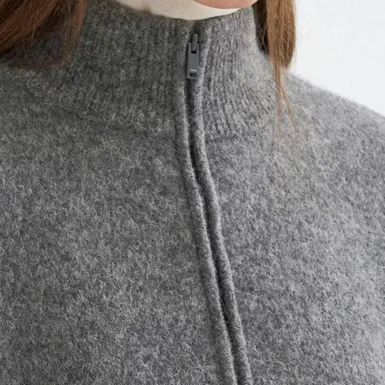 [BUNJANG] 25 System Alpaca Blend Half Zip Knit Top / 25 시스템 알파카 블렌드 하프 집업 니트 탑