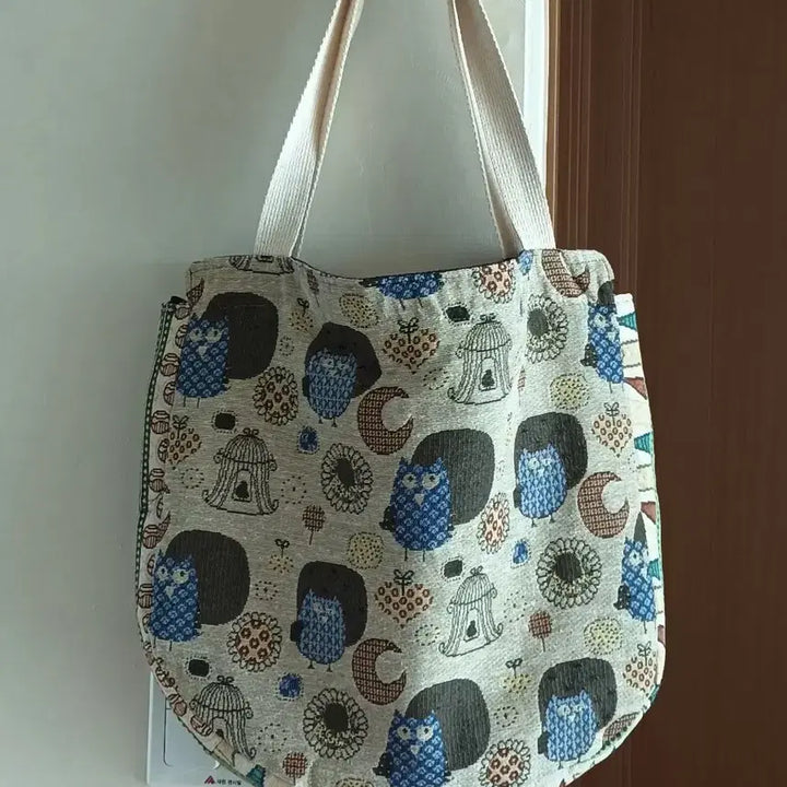 [BUNJANG] Patterned Eco Bag Tote Shoulder Bag / 패턴 에코백 토트백 숄더백