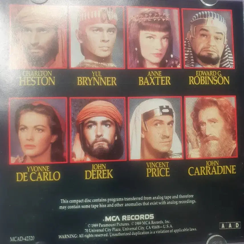 [BUNJANG] The Ten Commandments OST CD 1989 USA Import / 영화 십계 ost cd 1989 USA 수입반 레어템
