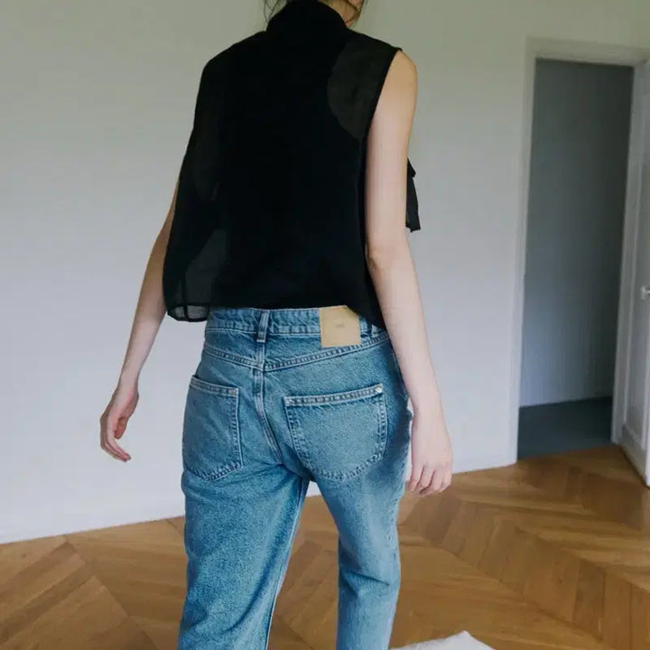 [SOLD OUT] (새상품) ZARA 자라 프릴 세미 시스루탑
