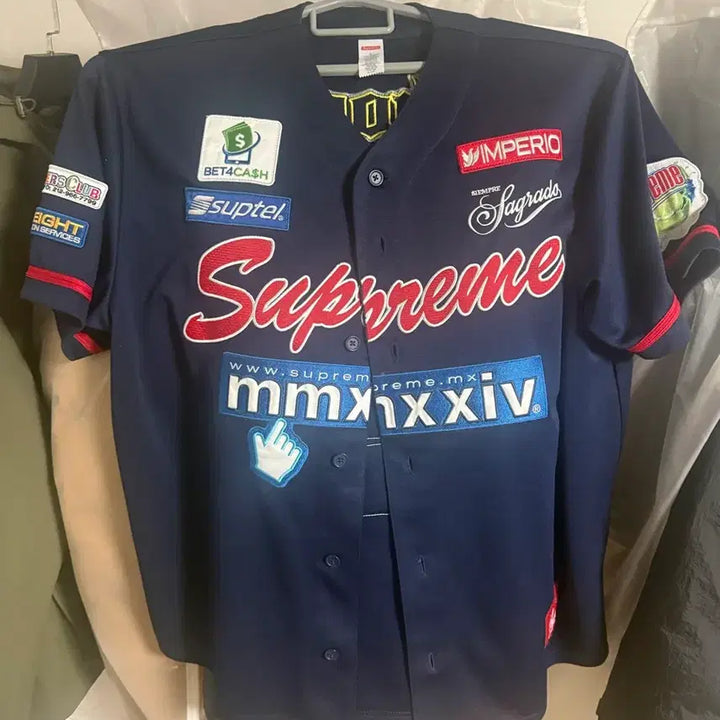 [BUNJANG] Supreme Chosen One Baseball Jersey Navy / 슈프림 추즌 원 베이스볼 저지 네이비 - 24SS