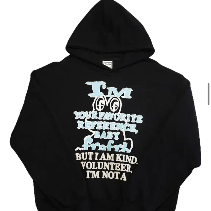[BUNJANG] Praprap Graphic Hoodie Black S / 프라프랍 그래픽 후드티셔츠 블랙 S