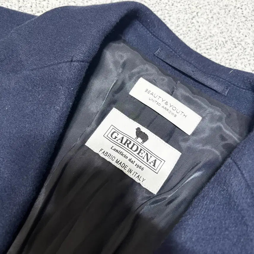 [BUNJANG] Beauty & Youth Gardena Wool Navy Single Coat / M) 뷰티 앤 유스 이태리 GARDENA 울 네이비 싱글 코트