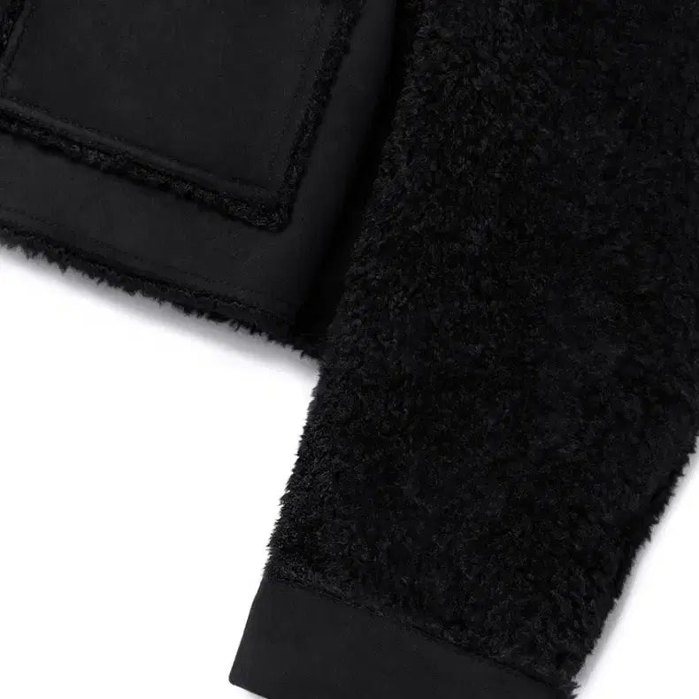 [BUNJANG] Current Fluffy Short Suede Coat Black / 커렌트 플러피 쇼트 스웨이드 코트 블랙 무스탕