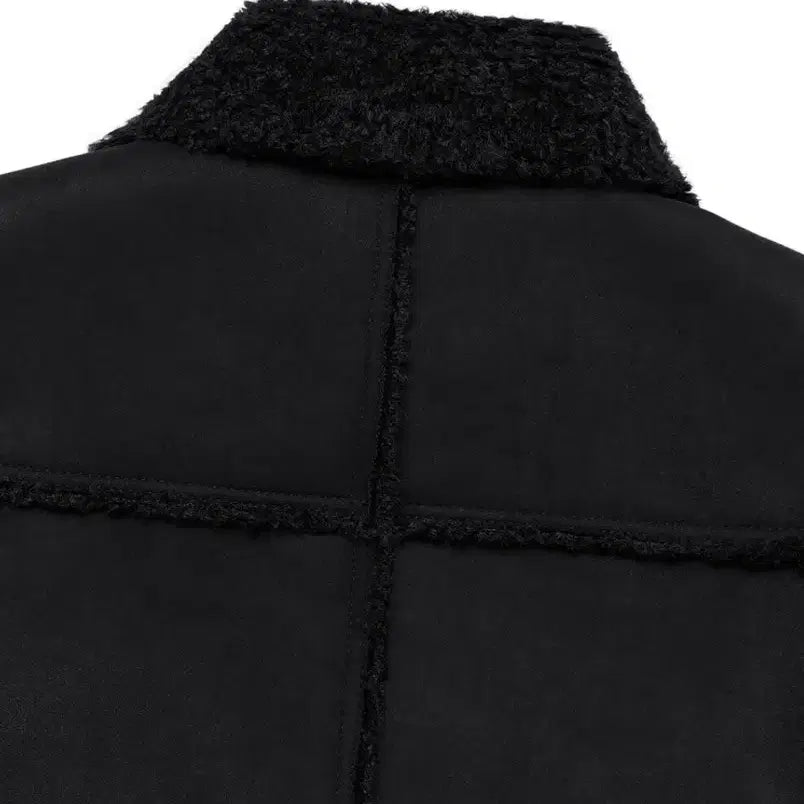 [BUNJANG] Current Fluffy Short Suede Coat Black / 커렌트 플러피 쇼트 스웨이드 코트 블랙 무스탕