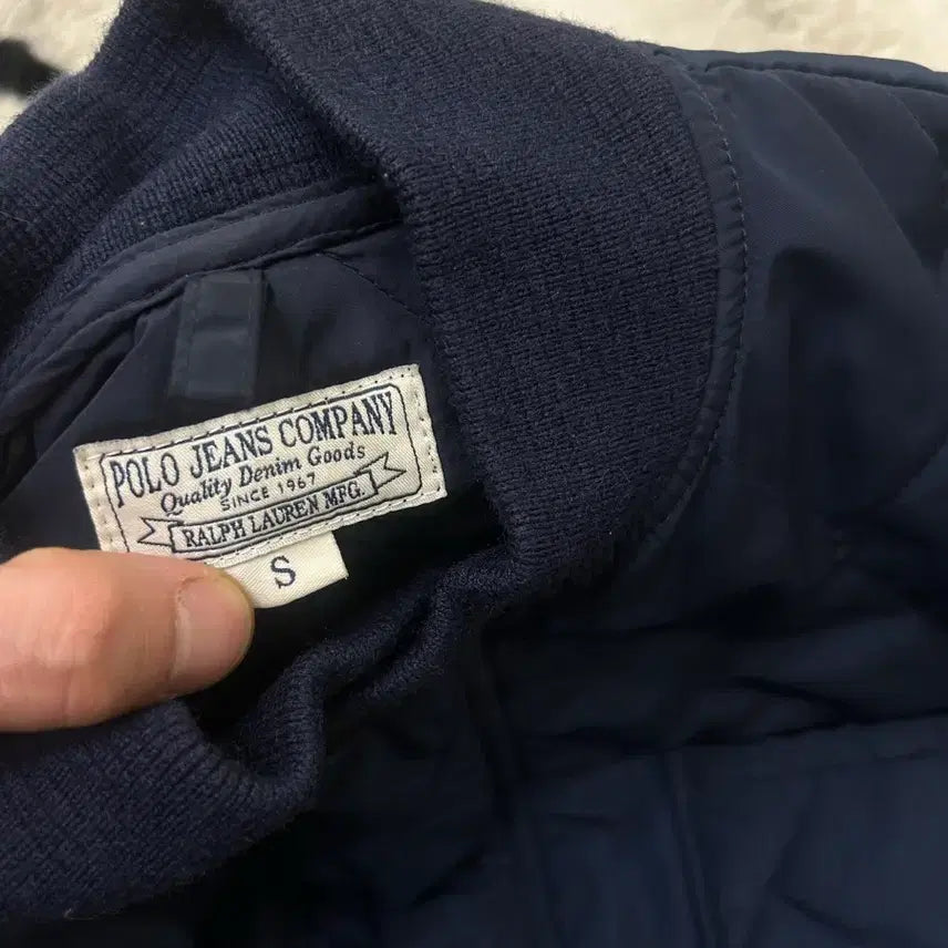 [BUNJANG] Polo Jeans Oversized Quilted Blouson Jacket - Navy / [S]폴로진스 오버핏 퀄팅 블루종 자켓/네이비