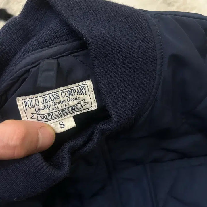 [BUNJANG] Polo Jeans Oversized Quilted Blouson Jacket - Navy / [S]폴로진스 오버핏 퀄팅 블루종 자켓/네이비