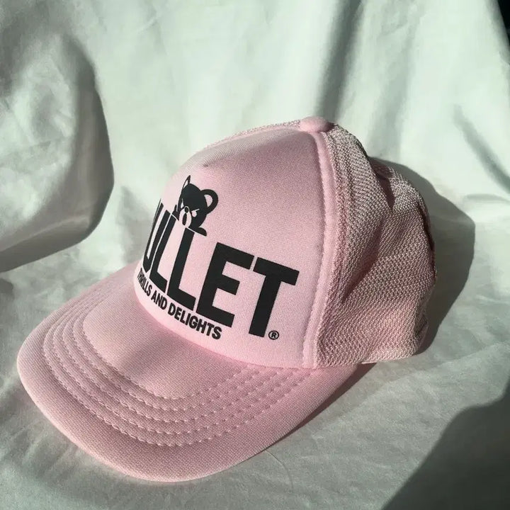 [BUNJANG] Hysteric Glamour Archive Puck Bear Pink Mesh Cap / 히스테릭 글래머 아카이브 퍽베어 딸기우유 베이비핑크 색 메쉬 캡 모자