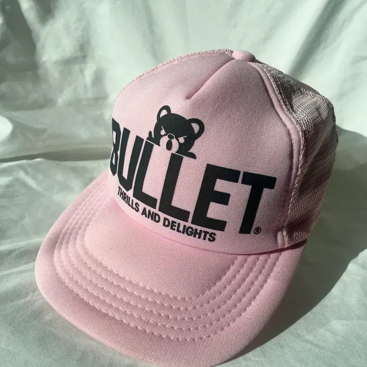 [BUNJANG] Hysteric Glamour Archive Puck Bear Pink Mesh Cap / 히스테릭 글래머 아카이브 퍽베어 딸기우유 베이비핑크 색 메쉬 캡 모자