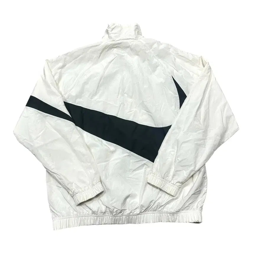 [BUNJANG] Nike Big Swoosh White and Black Woven Windbreaker / (바배) 나이키 빅스우시 흰검 우븐 바람막이