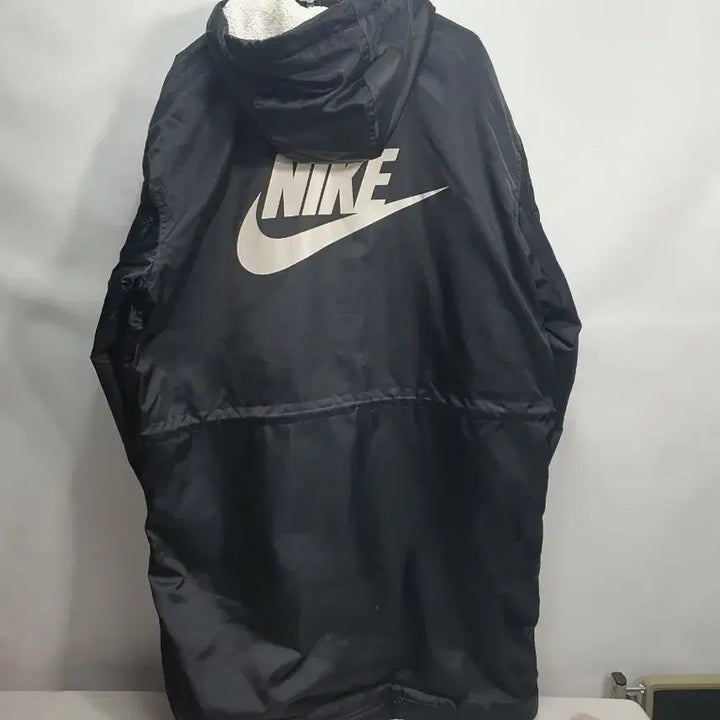 [BUNJANG] Nike Long Padded Jacket Synthetic Fill Black XL / 나이키 롱패딩 합성필 양털안감 돕바 벤치 파카 블랙 xl