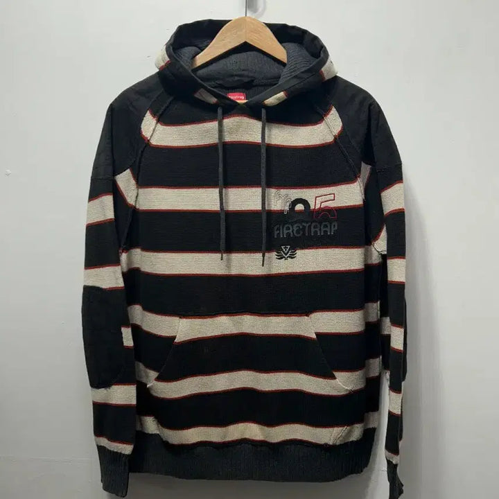 [BUNJANG] Firetrap Striped Hooded Knit XL / Firetrap 스트라이프 후드 니트 XL