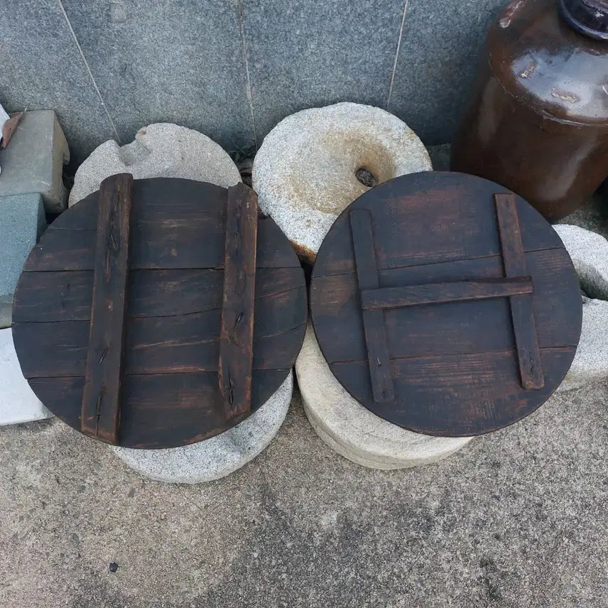 [BUNJANG] Antique Wooden Lid / 옛날  나무 덮개. 뚜껑-  근대사. 만물당 .소품용