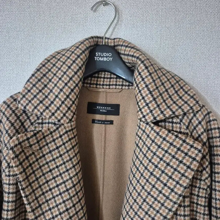 [BUNJANG] Max Mara Check Long Coat / Max Mara 체크 롱 코트