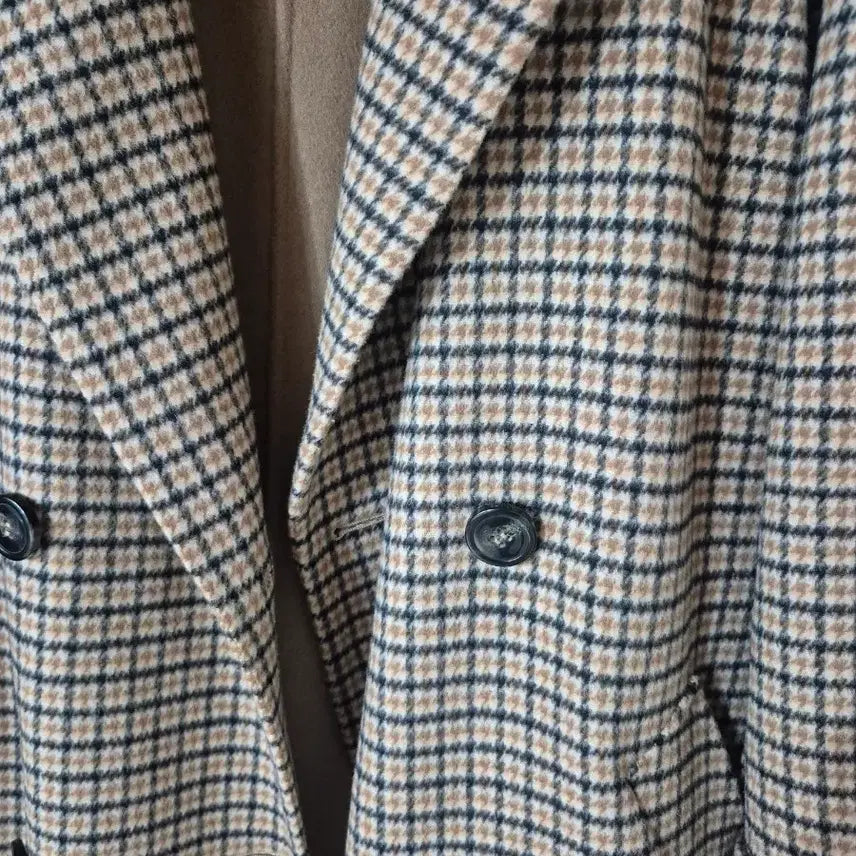 [BUNJANG] Max Mara Check Long Coat / Max Mara 체크 롱 코트