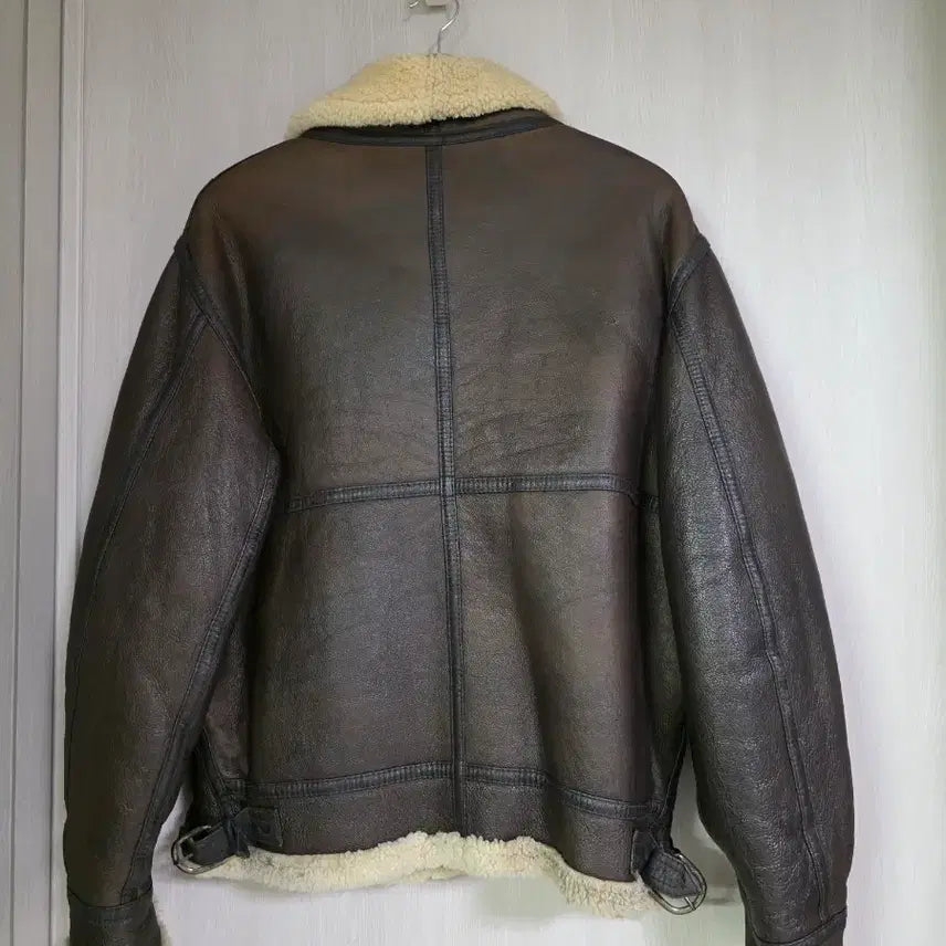 [BUNJANG] Harley-Davidson Brown Leather Shearling Jacket / 할리데이비슨 무스탕 자켓 브라운리얼 가죽