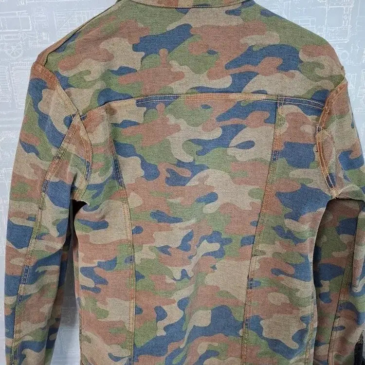 [BUNJANG] Reversible Studded Denim Jacket / 새상품 리버시블 양면디자인 생지스판 스터드 데님자켓