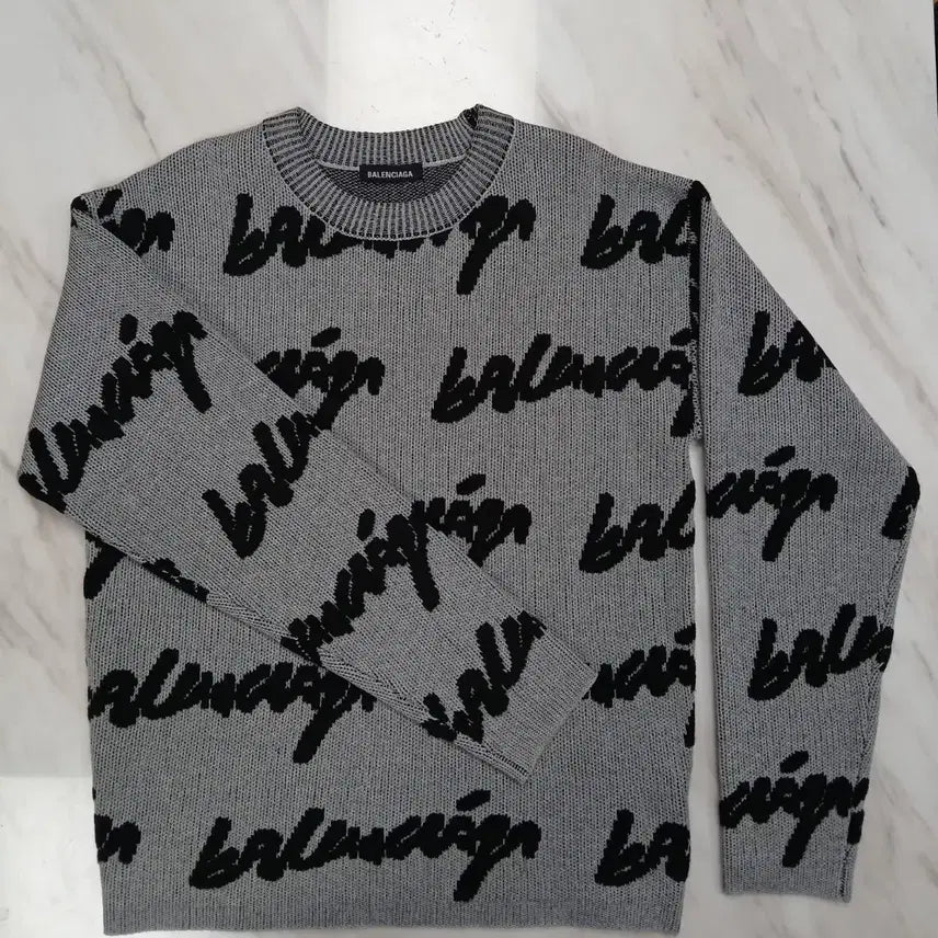 [BUNJANG] Balenciaga Round Knit Top (XS) / [새상품급 남성 여성공용 좋아요] 발렌시아가 면 라운드 니트 XS 사이즈