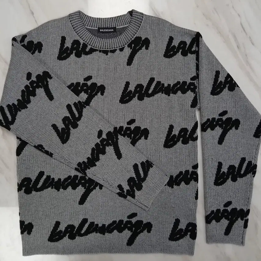 [BUNJANG] Balenciaga Round Knit Top (XS) / [새상품급 남성 여성공용 좋아요] 발렌시아가 면 라운드 니트 XS 사이즈