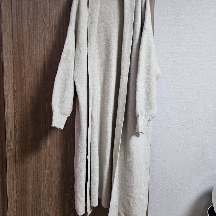 [BUNJANG] Fox Shawl Long Knit Coat / 폭스 숄 롱니트 코트